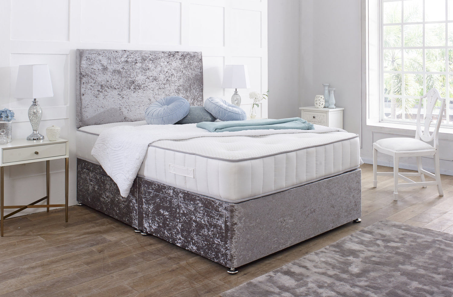 Buckingham Divan Bed UK - Side view of premium divan from CESS Furniture UK
