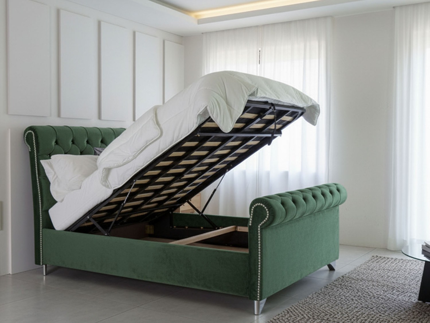 Chloe Ottoman Sleigh Bed UK - Premium sleigh from CESS Furniture UK