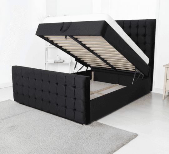 Florida Cube Ottoman Bed UK | Storage Ottoman Bed with Cube Headboard